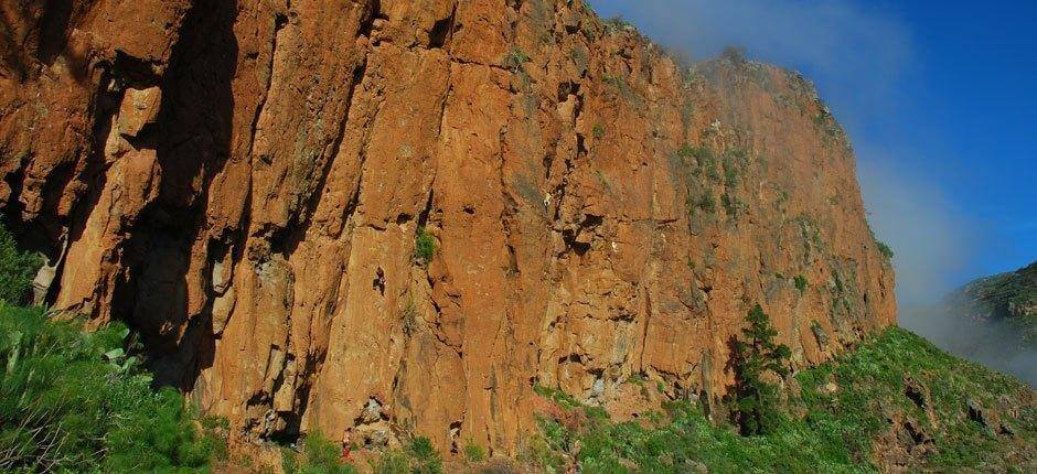 Klättring i Barranco de Guaria Klättring på Teneriffa