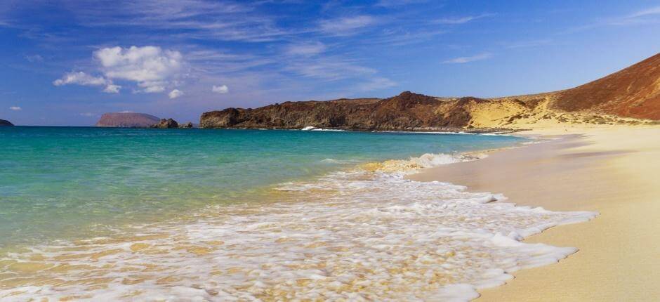 Playa de Las Conchas + Orörda stränder på Lanzarote