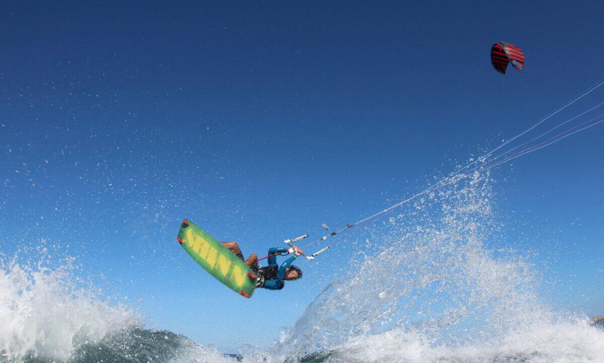 Banner kitesurf en las Islas Canarias.